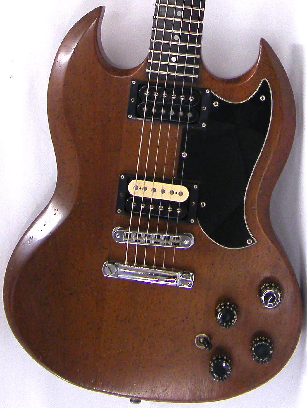 KAISH American Standard SG Guitar Full Face Pickguard fits USA Gibson SG Special Guitar Black White Shell 