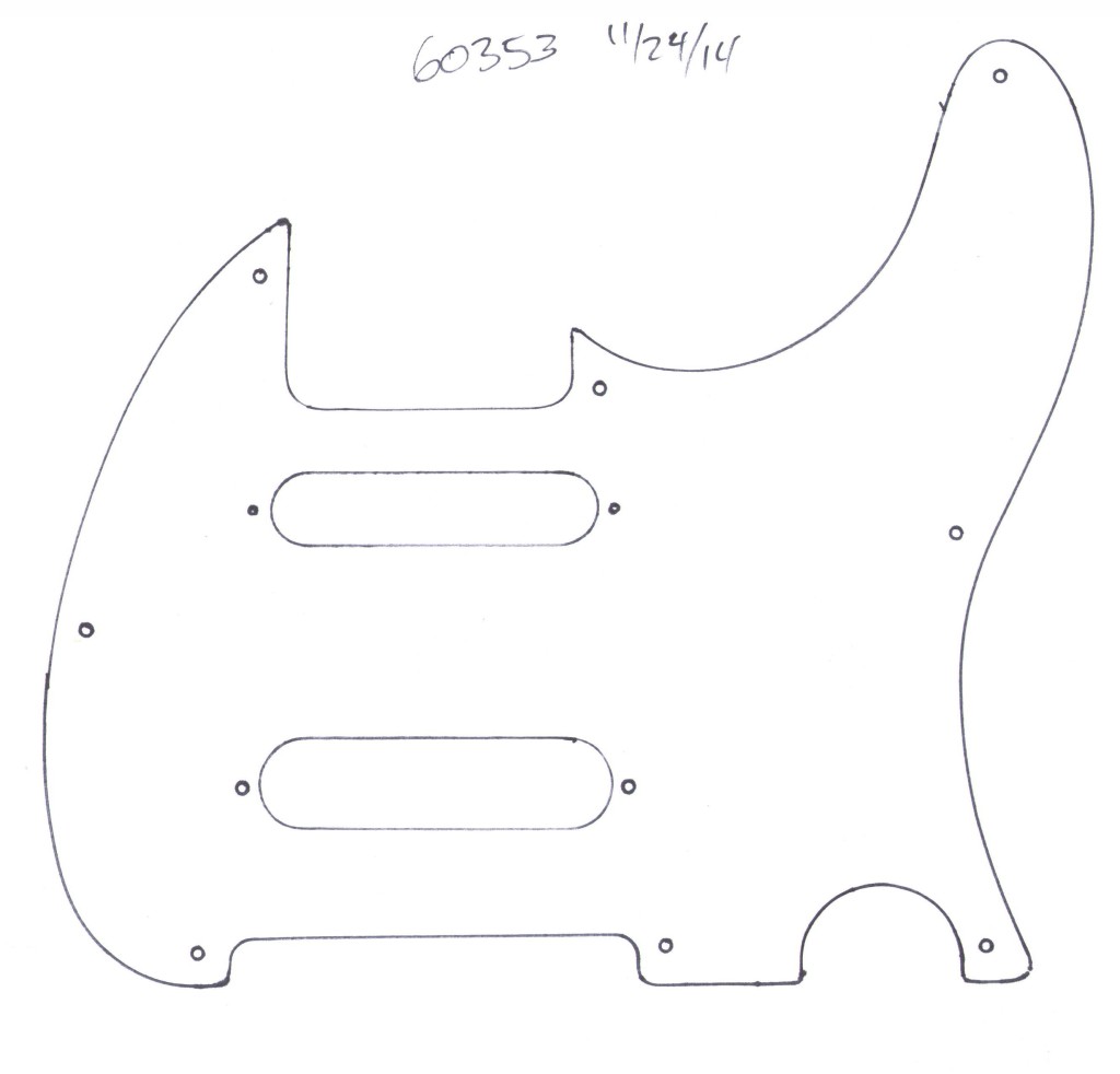 Stratocaster Pickguard Template