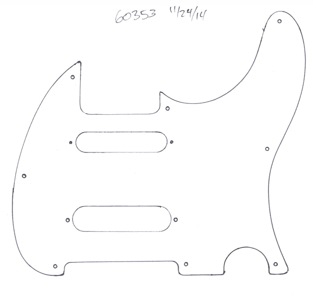 stratocaster pickguard template