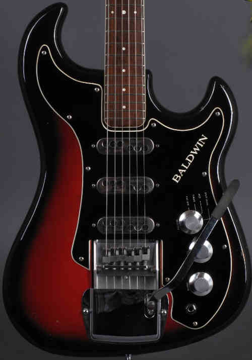 PG 701- 170: BALDWIN-BURNS 1967 SPLIT SOUND JAZZ GUITAR - BLK/PARCHMENT/BLK