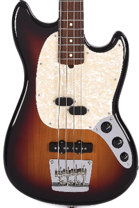PG 1510 - 117: FENDER AMERICAN PERFORMER MUSTANG BASS, VINTAGE PEARL