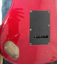 PG 13521 - 28: Ibanez 1985 Roadstar II RS440 BACKPLATE SET, Matte Black Single Ply