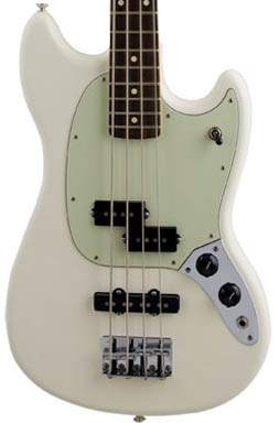 PG 1508 - 43: FENDER 2016 MUSTANG PJ BASS, VINTAGE MINT 3-PLY